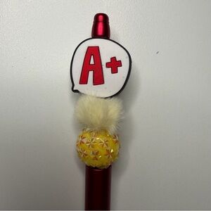 Handmade Teacher Beadable Pen + Mystery Stickers